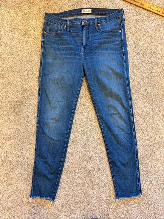 Madewell Denim - Madewell High-Rise Skinny Jeans in Dark Blue Wash
